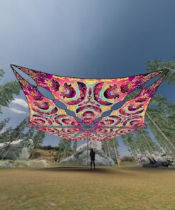 GN-TR02 - 6 Triangles Canopy Set - UV-Reactive Flurescent Ceiling Decoration - 3D-Preview