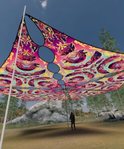 GN-TR02 - 6 Triangles Canopy Set - UV-Reactive Flurescent Ceiling Decoration - 3D-Preview