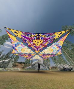 GN-TR03 and GN-TR01 - 6 Triangles Canopy Set - UV-Reactive Flurescent Ceiling Decoration - 3D-Preview