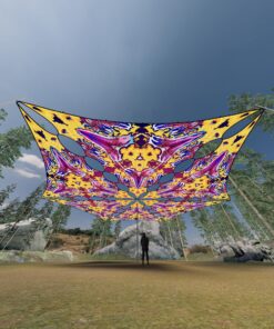 GN-TR03 - 6 Triangles Canopy Set - UV-Reactive Flurescent Ceiling Decoration - 3D-Preview