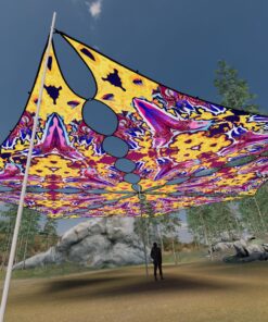 GN-TR03 - 6 Triangles Canopy Set - UV-Reactive Flurescent Ceiling Decoration - 3D-Preview