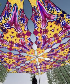 GN-TR03 - 6 Triangles Canopy Set - UV-Reactive Flurescent Ceiling Decoration - 3D-Preview