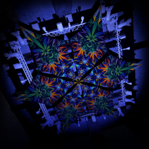 HH-DM01 - 6 Diamonds Canopy Set - UV-Reactive Flurescent Ceiling Decoration - 3D-Preview