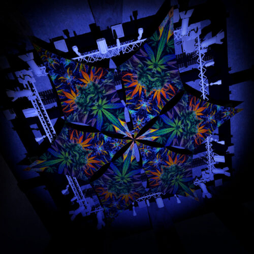 HH-DM01 - 6 Diamonds Canopy Set - UV-Reactive Flurescent Ceiling Decoration - 3D-Preview