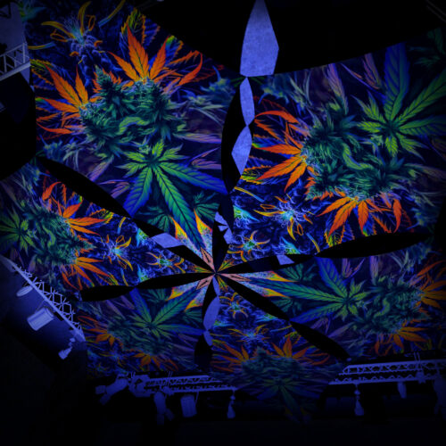 HH-DM01 - 6 Diamonds Canopy Set - UV-Reactive Flurescent Ceiling Decoration - 3D-Preview