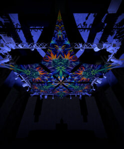 HH-DM01 - 6 Diamonds Canopy Set - UV-Reactive Flurescent Ceiling Decoration - 3D-Preview