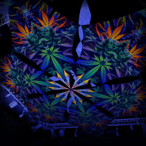 HH-DM01 - 6 Diamonds Canopy Set - UV-Reactive Flurescent Ceiling Decoration - 3D-Preview