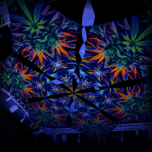 HH-DM01 - 6 Diamonds Canopy Set - UV-Reactive Flurescent Ceiling Decoration - 3D-Preview