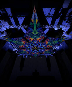 HH-DM01 - 6 Diamonds Canopy Set - UV-Reactive Flurescent Ceiling Decoration - 3D-Preview