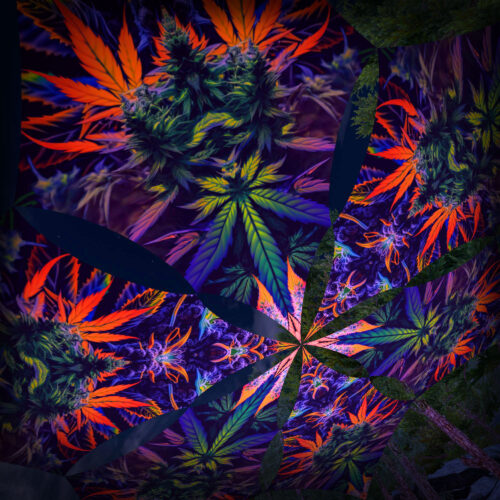 HH-DM01 - 6 Diamonds Canopy Set - UV-Reactive Flurescent Ceiling Decoration - 3D-Preview