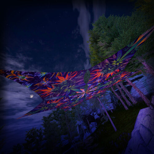 HH-DM01 - 6 Diamonds Canopy Set - UV-Reactive Flurescent Ceiling Decoration - 3D-Preview