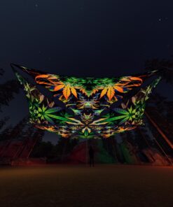 HH-TR01 and HH-TR02 - 6 Triangles Canopy Set - UV-Reactive Flurescent Ceiling Decoration - 3D-Preview