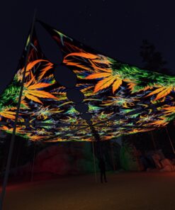 HH-TR01 - 6 Triangles Canopy Set - UV-Reactive Flurescent Ceiling Decoration - 3D-Preview