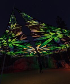 HH-TR02 - 6 Triangles Canopy Set - UV-Reactive Flurescent Ceiling Decoration - 3D-Preview