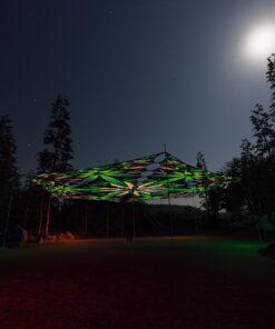 HH-TR02 - 6 Triangles Canopy Set - UV-Reactive Flurescent Ceiling Decoration - 3D-Preview