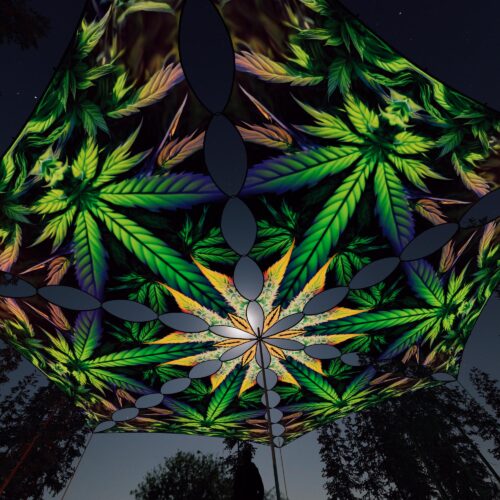 HH-TR02 - 6 Triangles Canopy Set - UV-Reactive Flurescent Ceiling Decoration - 3D-Preview