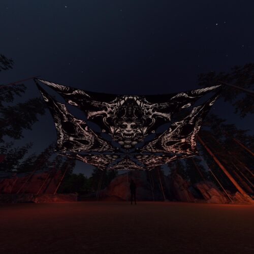 HL-TR01 and HL-TR02 - 6 Triangles Canopy Set - UV-Reactive Flurescent Ceiling Decoration - 3D-Preview