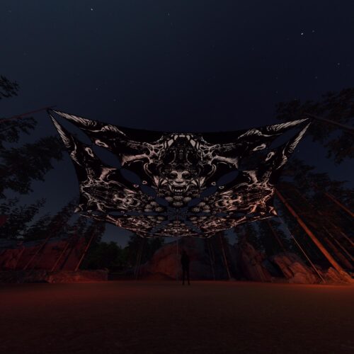 HL-TR01 - 6 Triangles Canopy Set - UV-Reactive Flurescent Ceiling Decoration - 3D-Preview