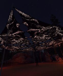 HL-TR01 - 6 Triangles Canopy Set - UV-Reactive Flurescent Ceiling Decoration - 3D-Preview