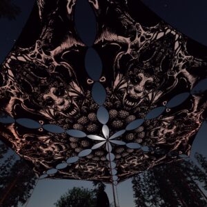 HL-TR01 - 6 Triangles Canopy Set - UV-Reactive Flurescent Ceiling Decoration - 3D-Preview