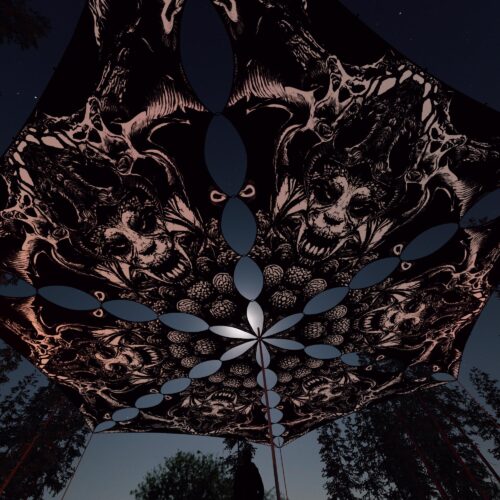 HL-TR01 - 6 Triangles Canopy Set - UV-Reactive Flurescent Ceiling Decoration - 3D-Preview