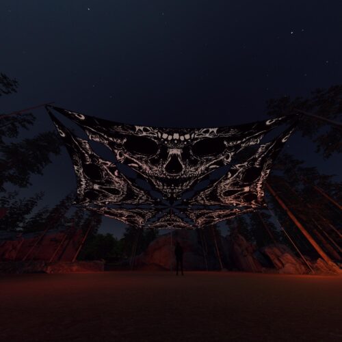 HL-TR02 - 6 Triangles Canopy Set - UV-Reactive Flurescent Ceiling Decoration - 3D-Preview