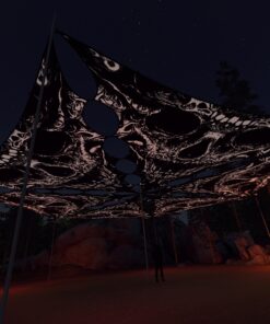 HL-TR02 - 6 Triangles Canopy Set - UV-Reactive Flurescent Ceiling Decoration - 3D-Preview