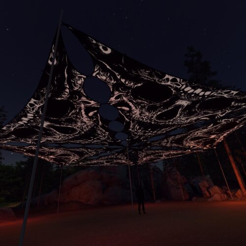 HL-TR02 - 6 Triangles Canopy Set - UV-Reactive Flurescent Ceiling Decoration - 3D-Preview