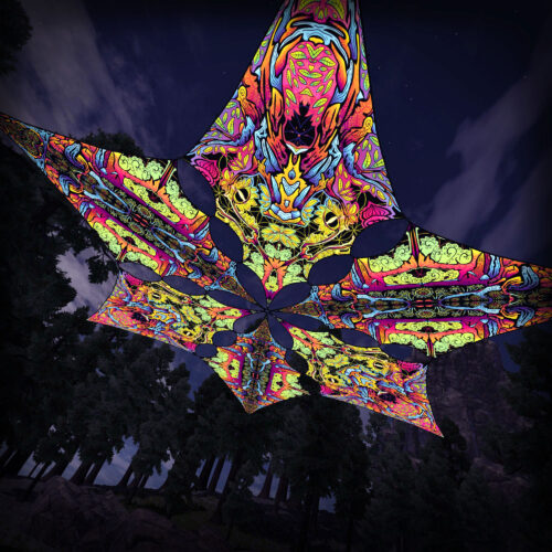 HN-DM01 and HN-DM02 - 6 Diamonds Canopy Set - UV-Reactive Flurescent Ceiling Decoration - 3D-Preview