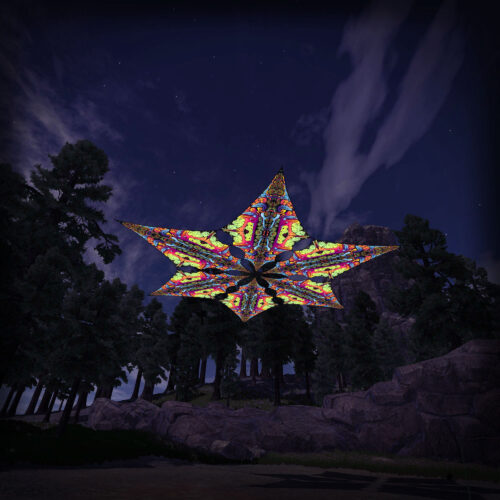 HN-DM01 - 6 Diamonds Canopy Set - UV-Reactive Flurescent Ceiling Decoration - 3D-Preview