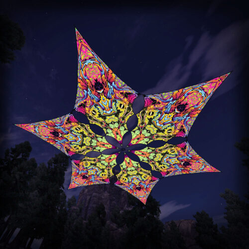 HN-DM02 - 6 Diamonds Canopy Set - UV-Reactive Flurescent Ceiling Decoration - 3D-Preview
