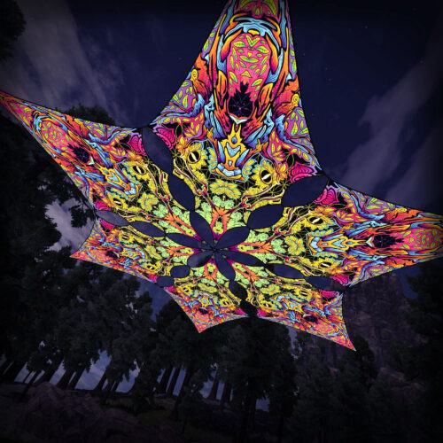 HN-DM02 - 6 Diamonds Canopy Set - UV-Reactive Flurescent Ceiling Decoration - 3D-Preview