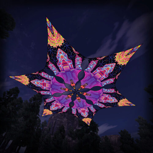 HN-DM03 - 6 Diamonds Canopy Set - UV-Reactive Flurescent Ceiling Decoration - 3D-Preview