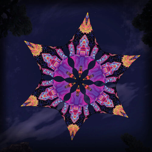 HN-DM03 - 6 Diamonds Canopy Set - UV-Reactive Flurescent Ceiling Decoration - 3D-Preview