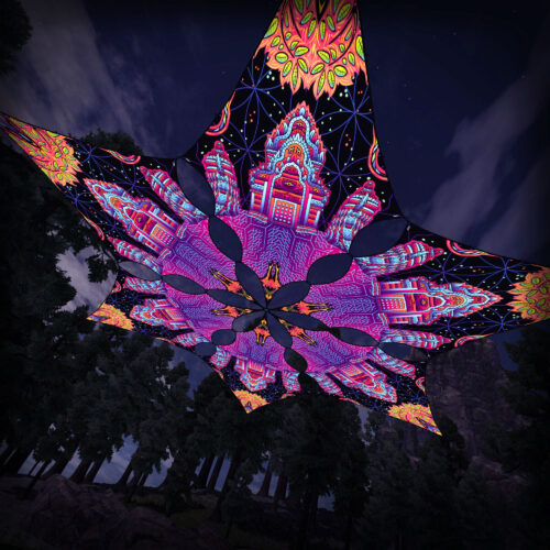 HN-DM03 - 6 Diamonds Canopy Set - UV-Reactive Flurescent Ceiling Decoration - 3D-Preview