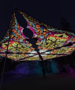 HN-TR01 - 6 Triangles Canopy Set - UV-Reactive Flurescent Ceiling Decoration - 3D-Preview