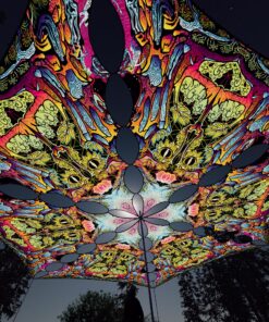 HN-TR01 - 6 Triangles Canopy Set - UV-Reactive Flurescent Ceiling Decoration - 3D-Preview