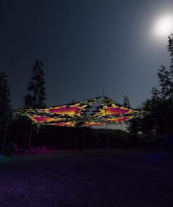 HN-TR02 - 6 Triangles Canopy Set - UV-Reactive Flurescent Ceiling Decoration - 3D-Preview