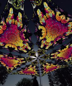 HN-TR02 - 6 Triangles Canopy Set - UV-Reactive Flurescent Ceiling Decoration - 3D-Preview