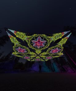 HN-TR03 - 6 Triangles Canopy Set - UV-Reactive Flurescent Ceiling Decoration - 3D-Preview