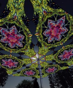 HN-TR03 - 6 Triangles Canopy Set - UV-Reactive Flurescent Ceiling Decoration - 3D-Preview