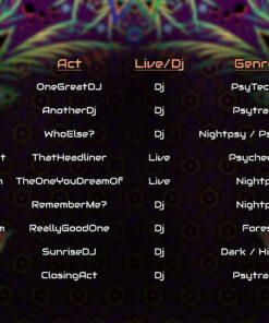 Jungle Snakes - Free Party Promotion Materials - Event Time-Table Schedule Template