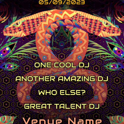 Jungle Snakes - Free Party Promotion Materials - A5 Flyer template