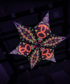 JS-DM01 and JS-DM02 - 6 Diamonds Canopy Set - UV-Reactive Flurescent Ceiling Decoration - 3D-Preview