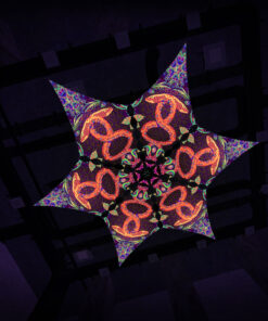 JS-DM01 - 6 Diamonds Canopy Set - UV-Reactive Flurescent Ceiling Decoration - 3D-Preview