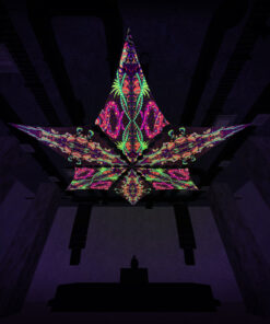 JS-DM02 and JS-DM03 - 6 Diamonds Canopy Set - UV-Reactive Flurescent Ceiling Decoration - 3D-Preview