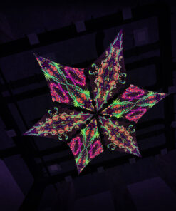 JS-DM02 and JS-DM03 - 6 Diamonds Canopy Set - UV-Reactive Flurescent Ceiling Decoration - 3D-Preview