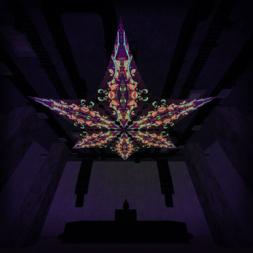 JS-DM02 - 6 Diamonds Canopy Set - UV-Reactive Flurescent Ceiling Decoration - 3D-Preview