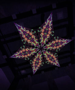 JS-DM02 - 6 Diamonds Canopy Set - UV-Reactive Flurescent Ceiling Decoration - 3D-Preview