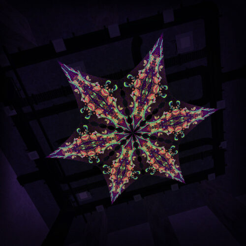JS-DM02 - 6 Diamonds Canopy Set - UV-Reactive Flurescent Ceiling Decoration - 3D-Preview